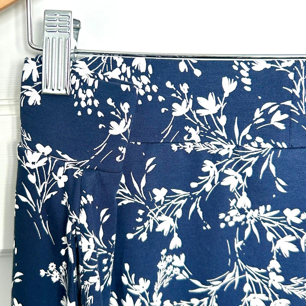 Pact French Navy Shoreline Floral Print Fit & Flare Swing Midi Skirt Size XXL - Picture 5 of 9